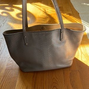 Needs a new home — GiGi New York grey python embossed previously adored bag!